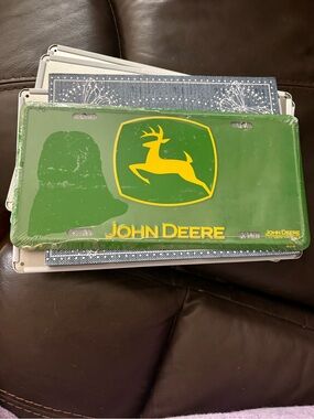 John Deere Green and Yellow Logo Plate